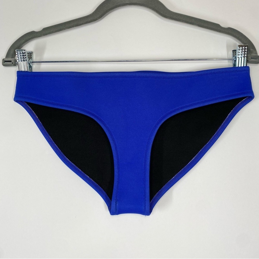 Triangl Womens Swimwear Blue Neoprene Bikini Bottom Size L